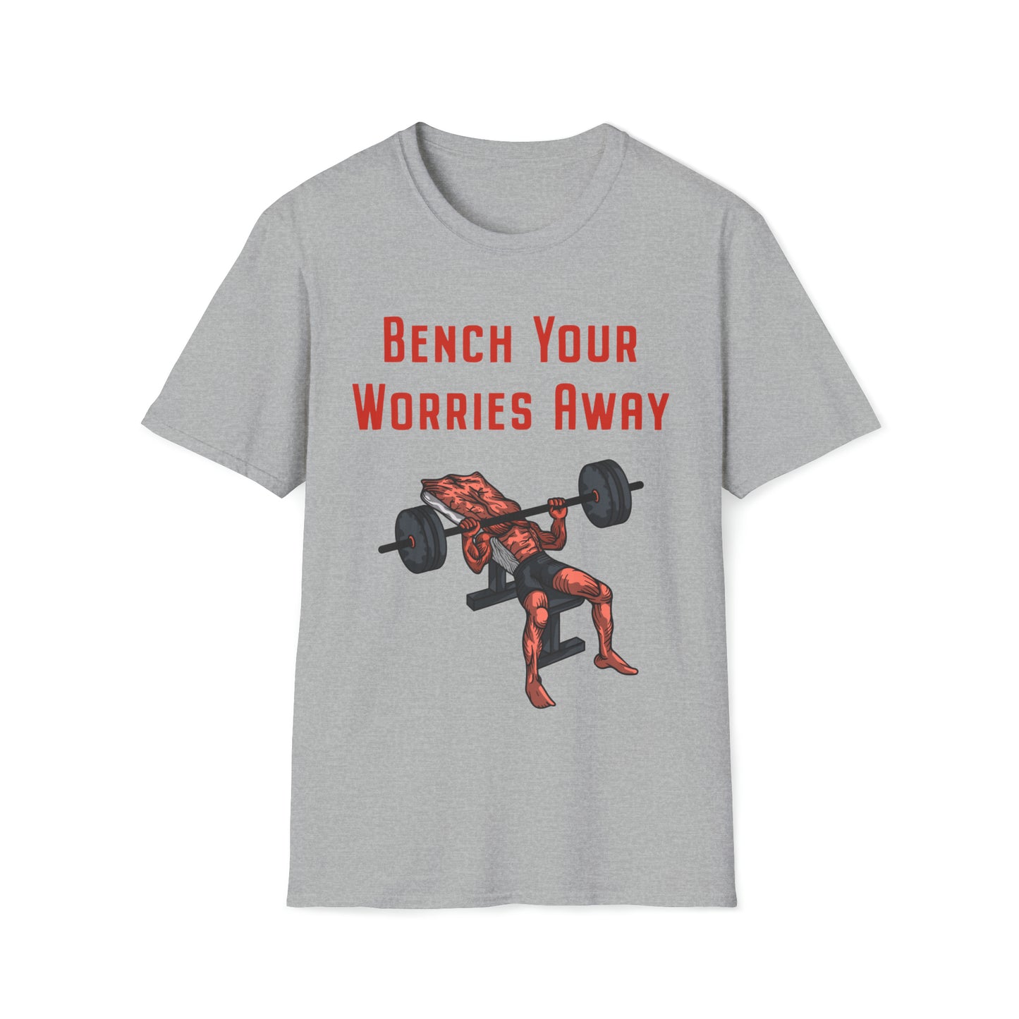 Steak and Leggs Bench Your Worries Away Steak Tee