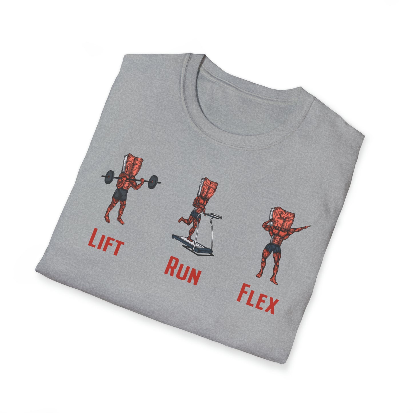 Steak and Leggs Lift, Run, Flex Steak Tee