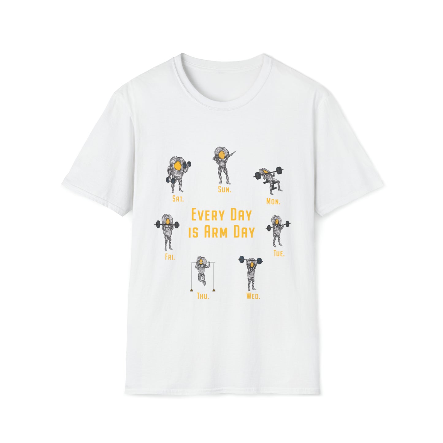 Steak and Leggs Every Day is Arm Day Egg Tee