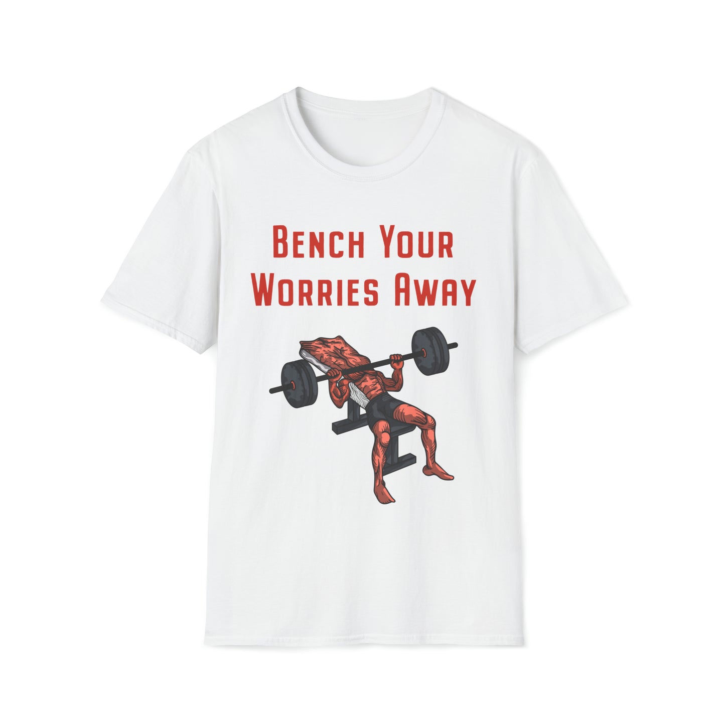 Steak and Leggs Bench Your Worries Away Steak Tee